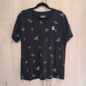 Rugrats Reptar embroidered Embossed repeated Pattern T-shirt crew neck novelty